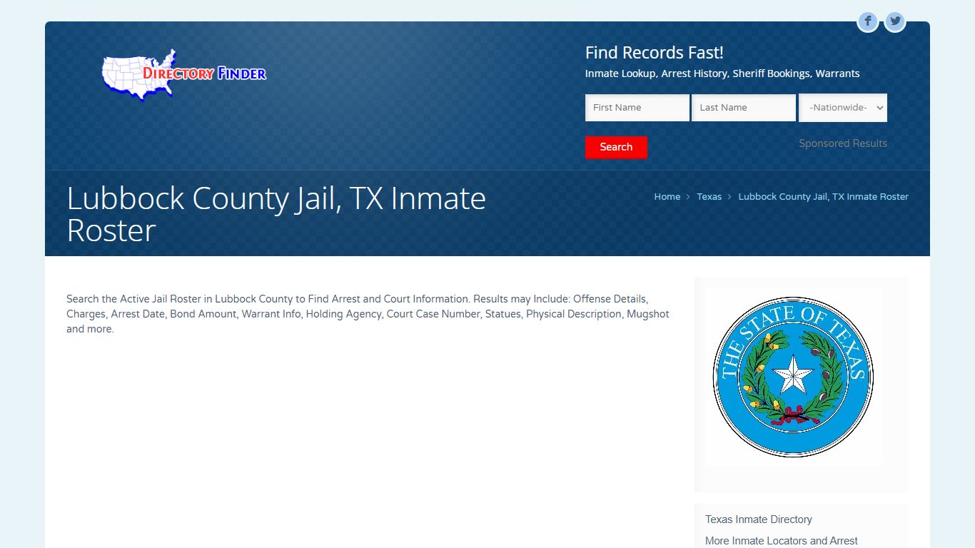 Lubbock County Jail, TX Inmate Roster | People Lookup